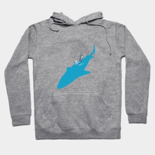 Shark paper boat camouflage joke Hoodie